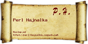 Perl Hajnalka névjegykártya